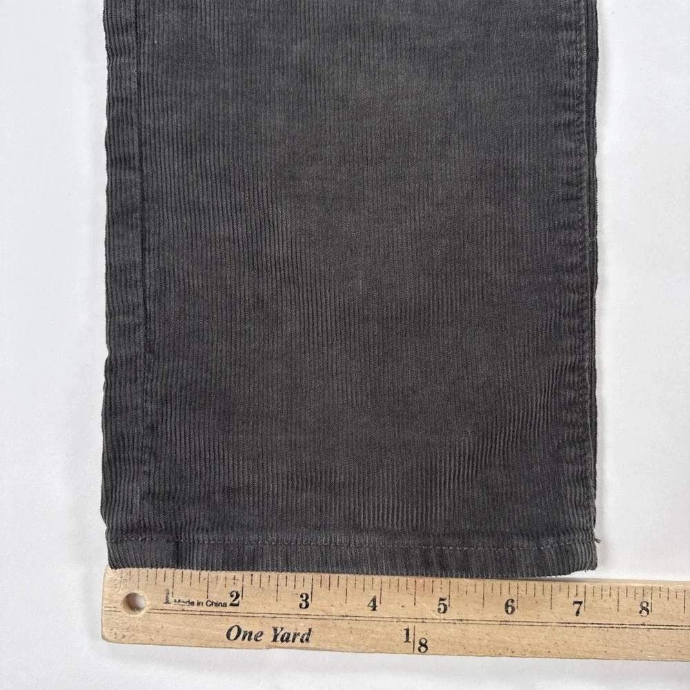 J Crew Mens Pants 34x34 Gray 484 Slim Fit Corduroy Flat Front Casual Preppy